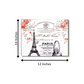 Rustic Paris Certificate With Eiffel Tower and Wheel Roller Wall Art