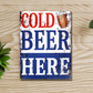 Cold Beer Here Rustic Wooden Sign Board Wall Art