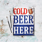 Cold Beer Here Rustic Wooden Sign Board Wall Art