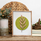 Botanical Modern Wooden Wall Frame Art Blue