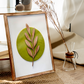 Botanical Modern Wooden Wall Frame Art Blue