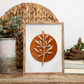 Botanical Modern Wooden Wall Frame Art Blue