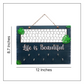 Multipurpose Life is Beautiful Wooden Hanging Wall Art For Home Decoration