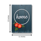 Home With Roses Rectangular Rustic Blue 3D Wooden Wall Art