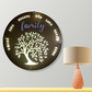 Family Quote With Tree Backlight Wooden Wall Art