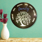 Family Quote With Tree Backlight Wooden Wall Art