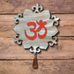OM Wooden Wall Art with Rustic Base and Tassel