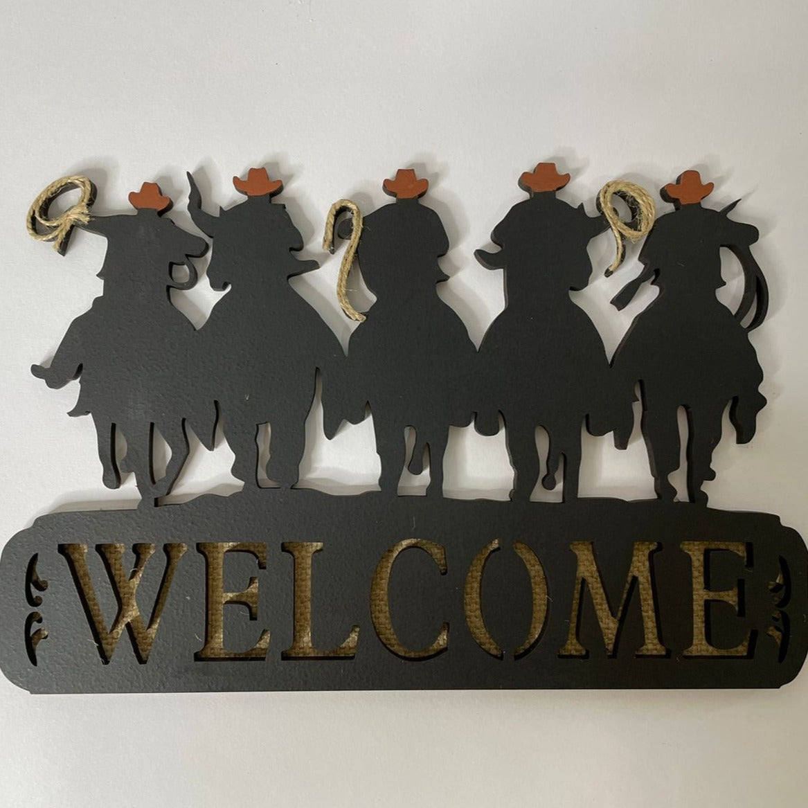 3D Rustic Rodeo Welcome Board Wooden