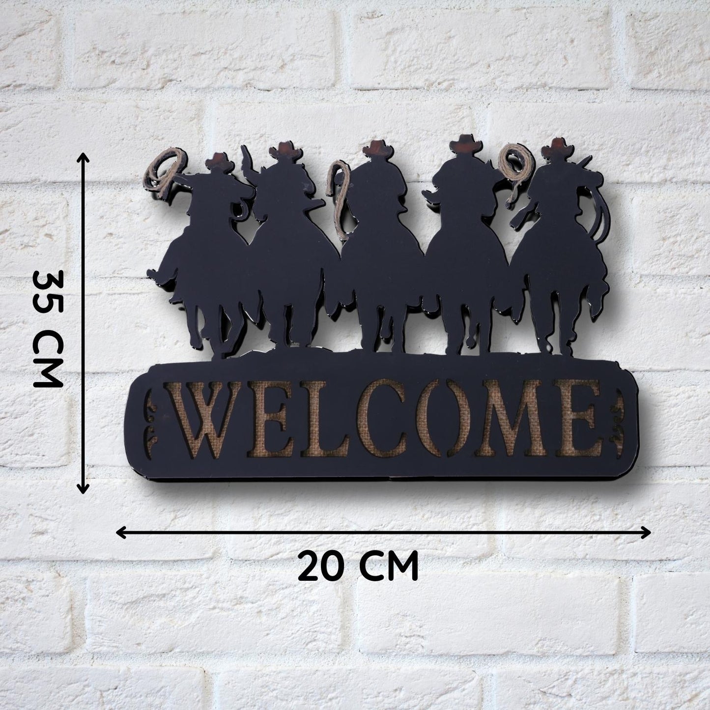 3D Rustic Rodeo Welcome Board Wooden