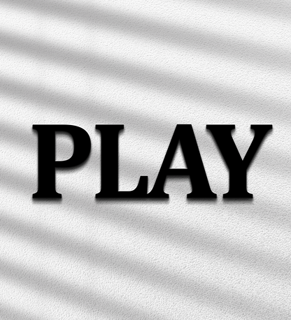 Play 3D Word Wooden Art