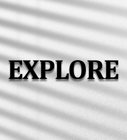 Explore 3D Word Wooden Art