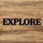 Explore 3D Word Wooden Art
