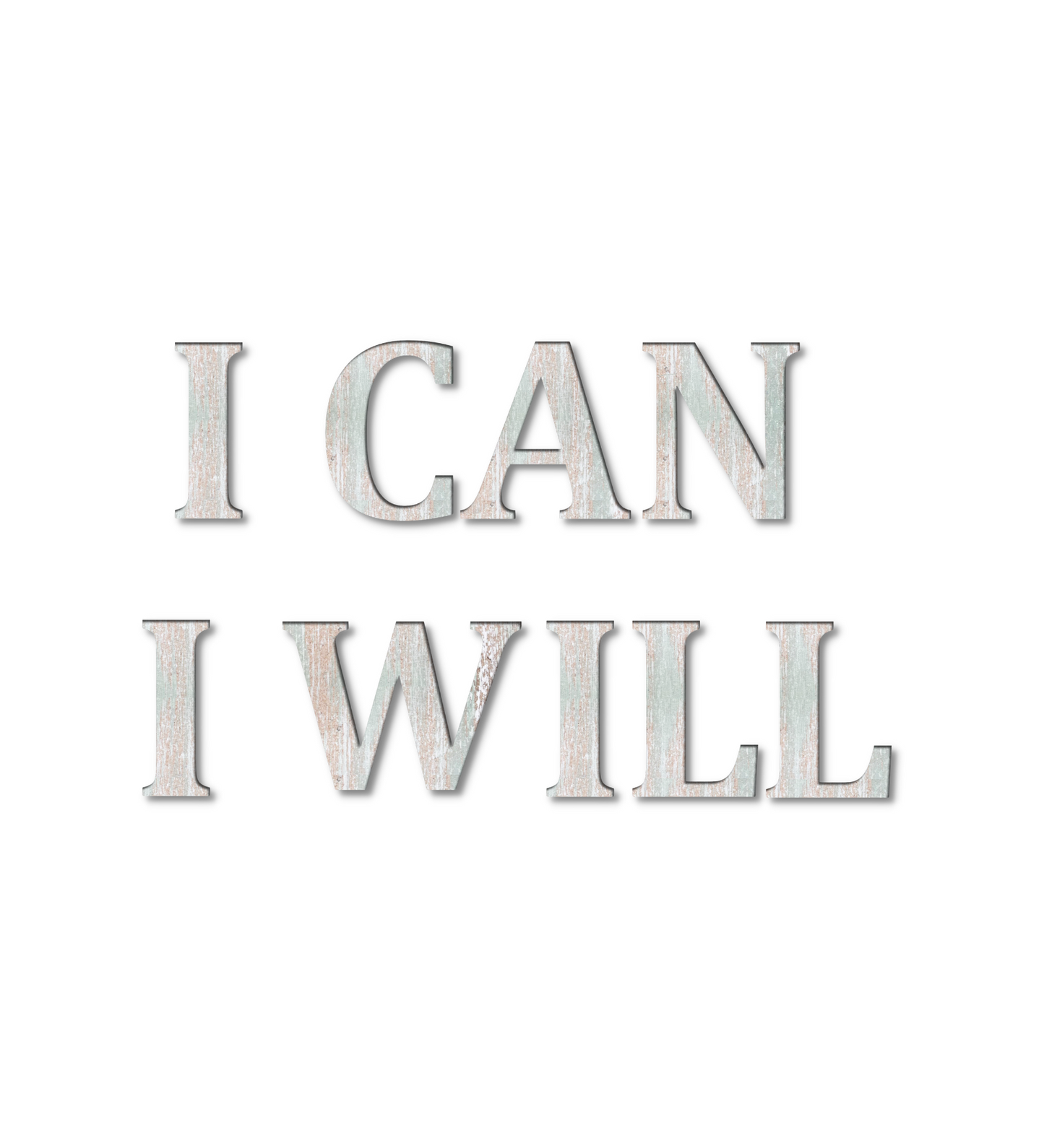 I CAN I WILL Motivational Quote 3D Wooden Art