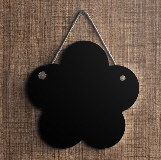 5 Petals Flower Black Chalkboard For Kitchen or Gallery Wall