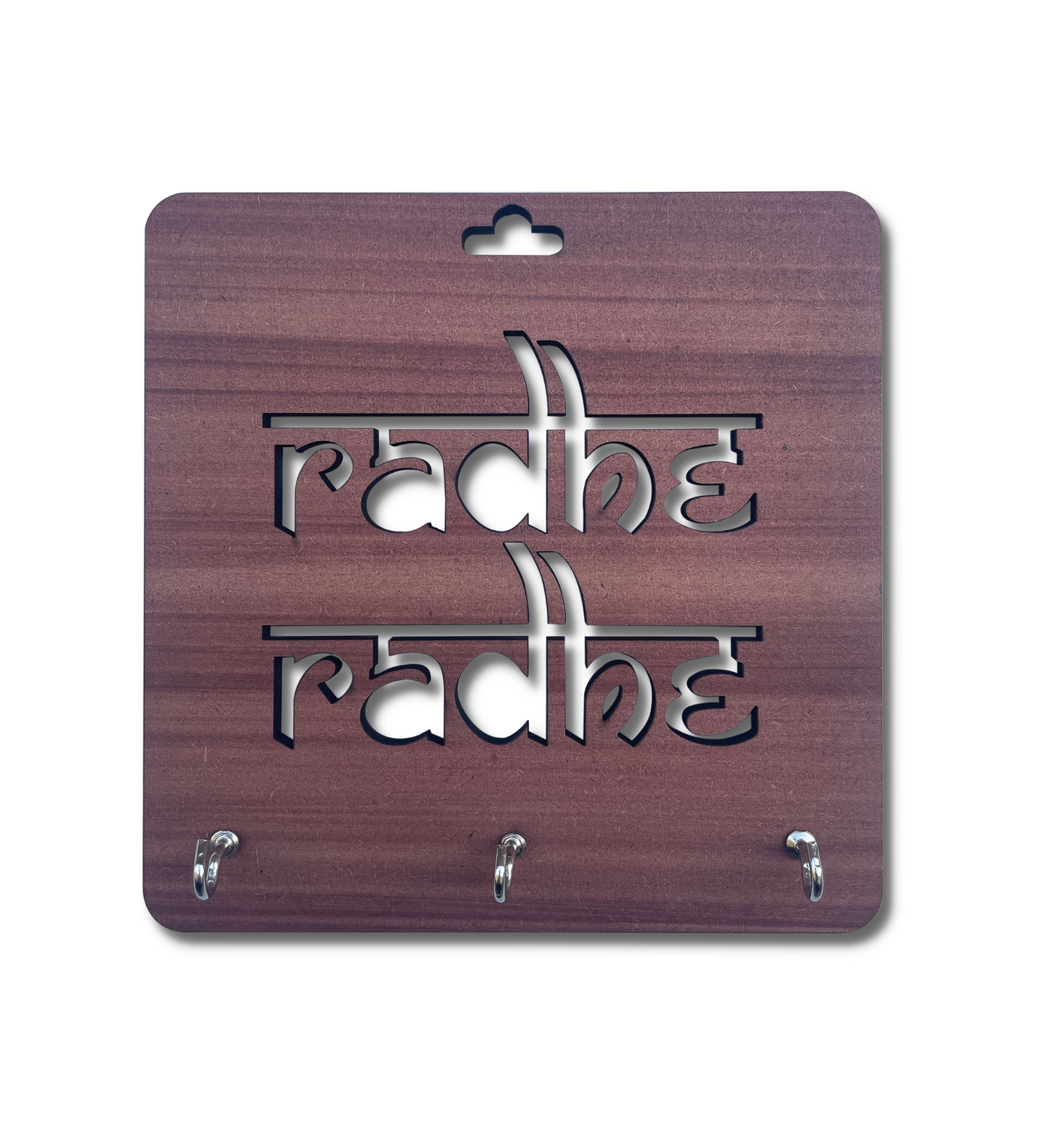 Radhe Radhe Quote Wooden Keyholder