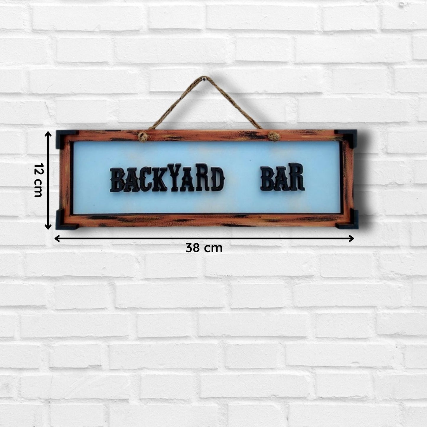 Backyard Bar 3D Letter Wooden Signage