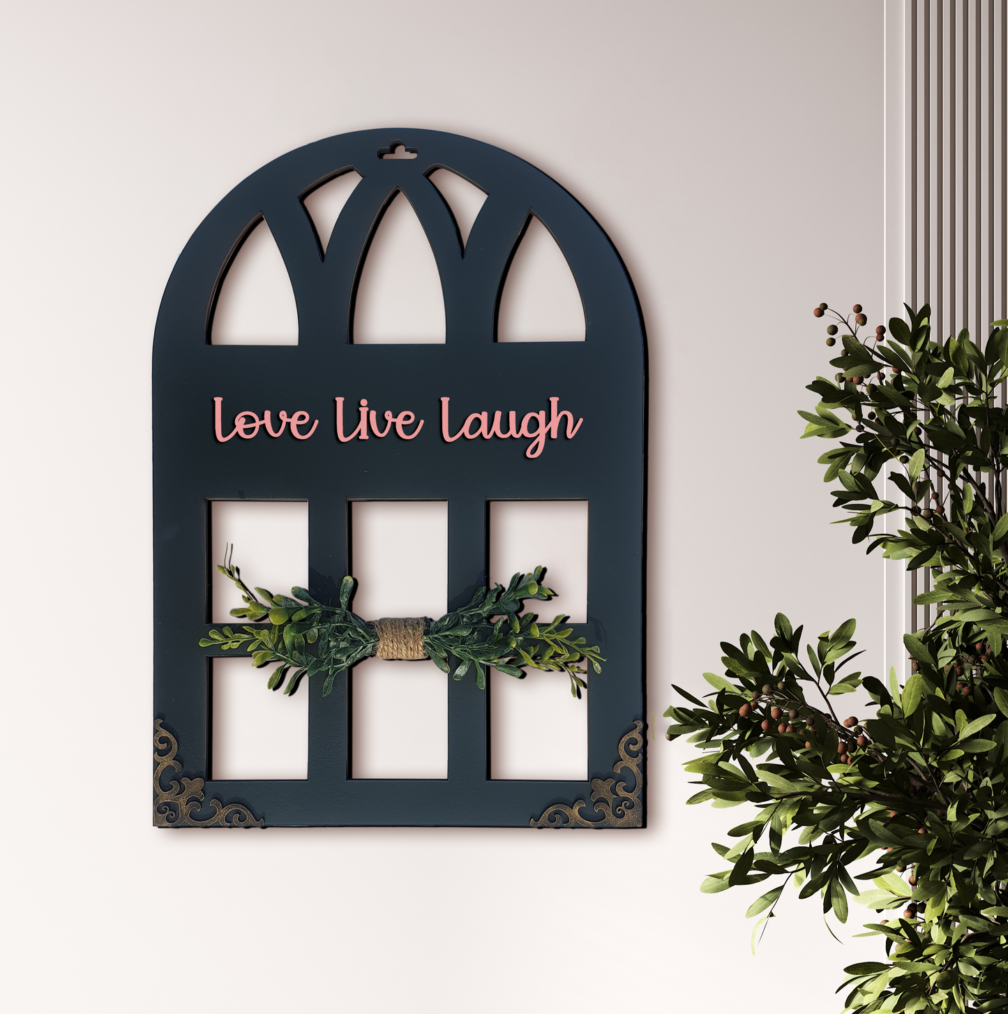 Live Love Laugh Window Wall Art