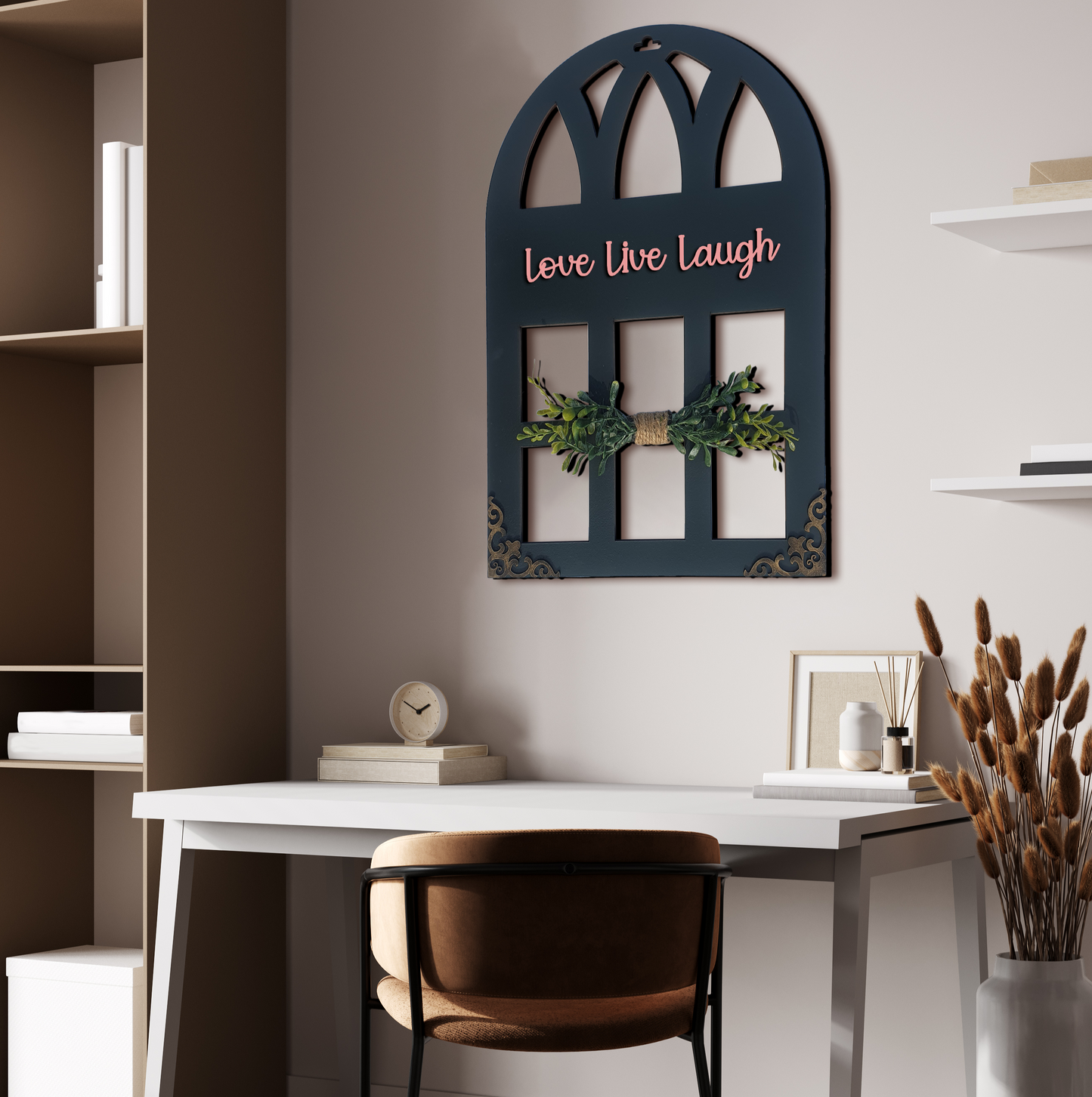 Blessed Window Wall Art Stone Grey