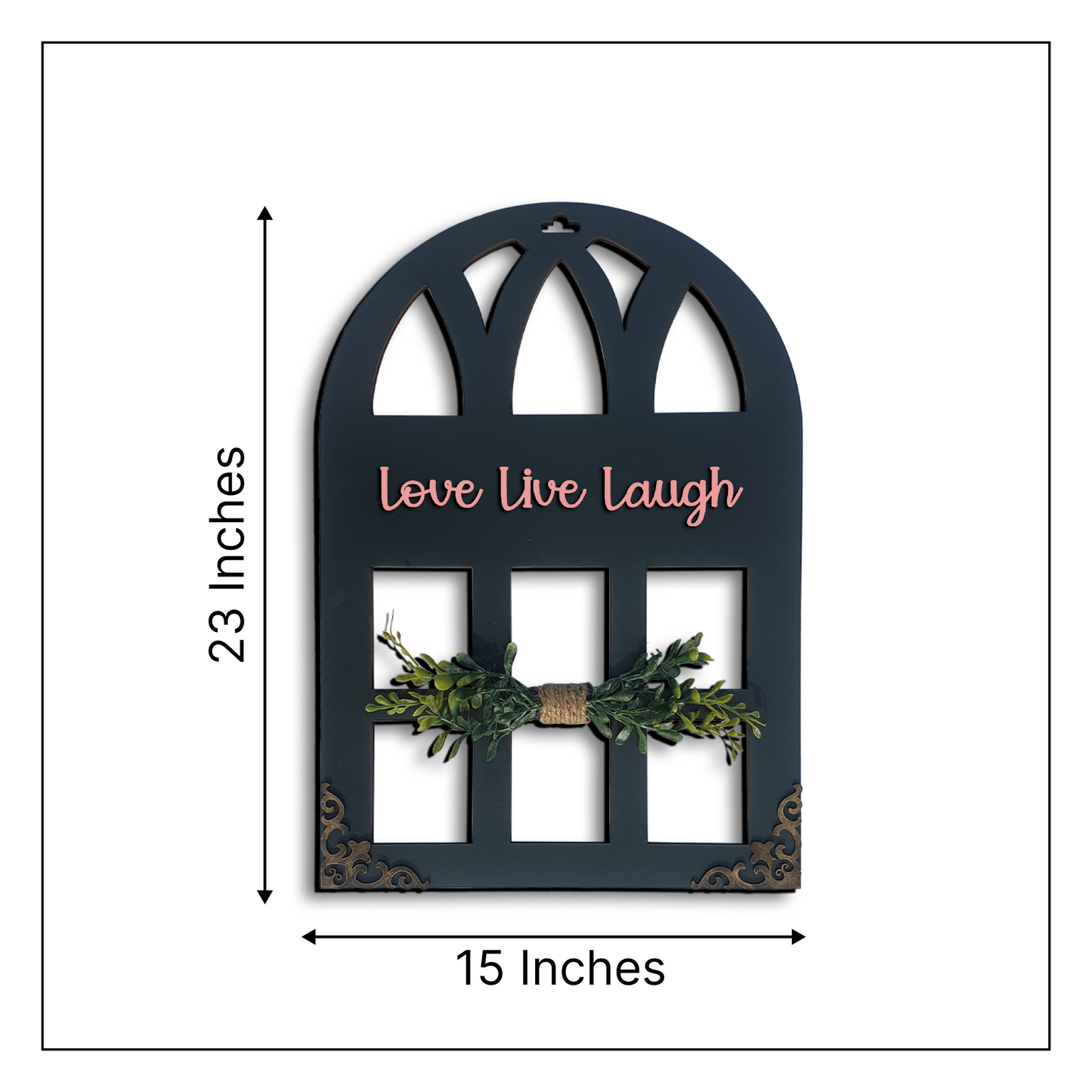 Blessed Window Wall Art Stone Grey