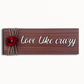 Love Like Crazy Wooden Wall Art With Rose