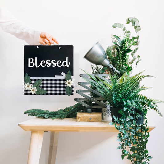 Blessed Wall Decor Wooden Hanging Wall Art