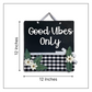 Good Vibes Only Wall Hanging Wooden Positive Quote Frame Hanger 3D Buffalo Print Floral Art