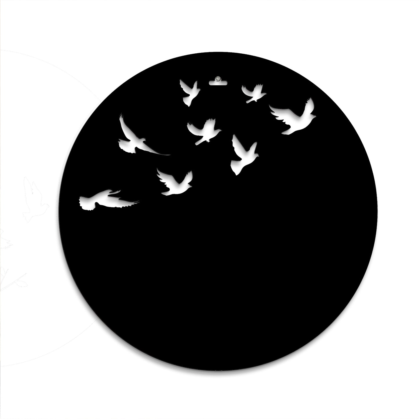 Flying Birds Moon 3D Wooden Wall Hanging Decor