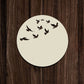 Flying Birds Moon 3D Wooden Wall Hanging Decor