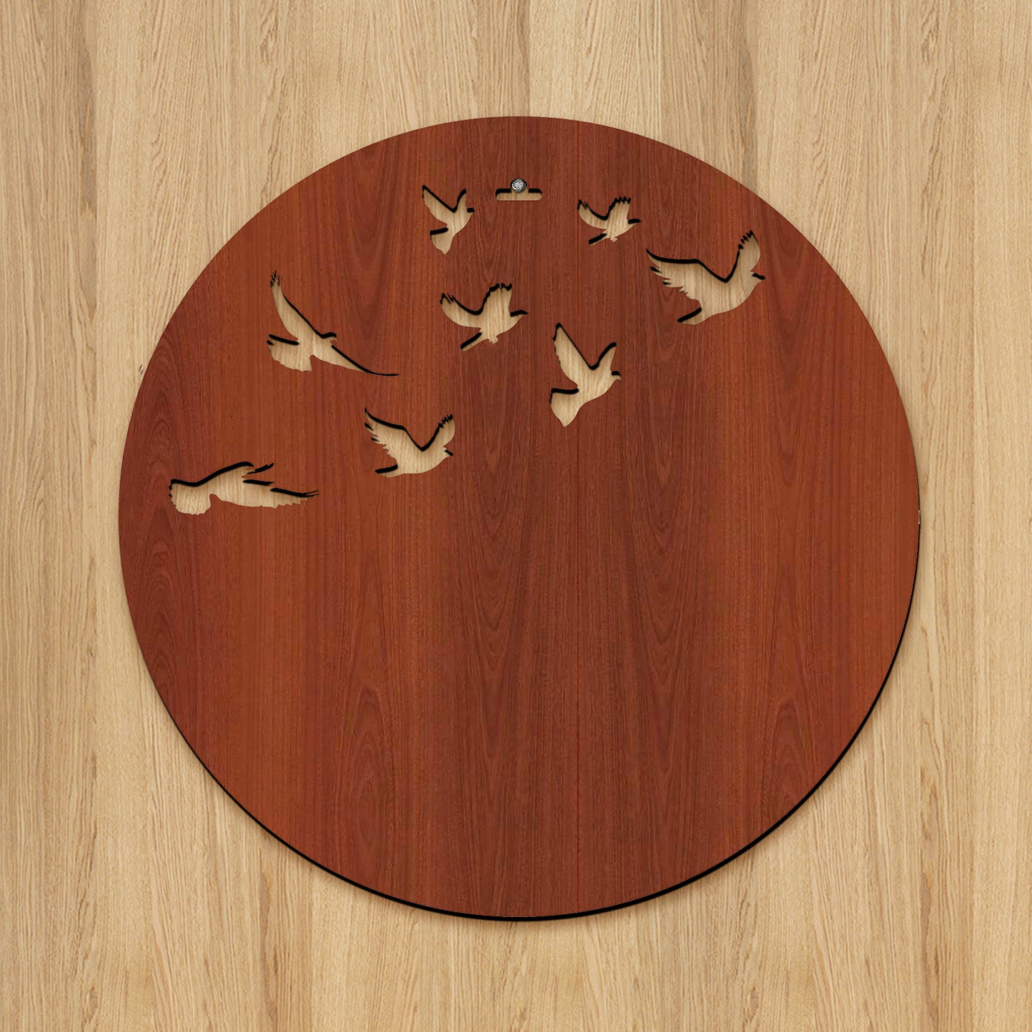 Flying Birds Moon 3D Wooden Wall Hanging Decor