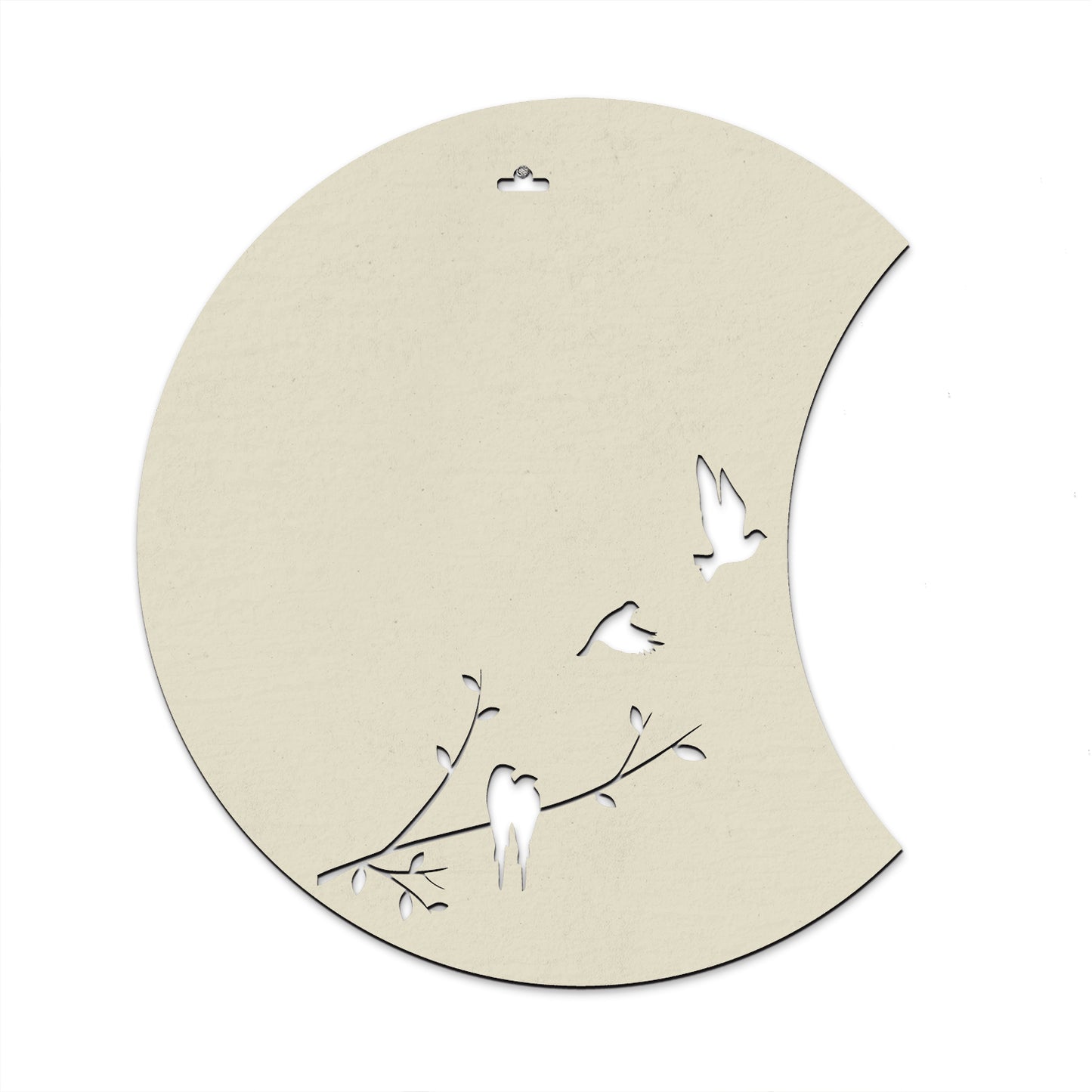 Flying Birds Half Moon 3D Wooden Wall Hanging Decor