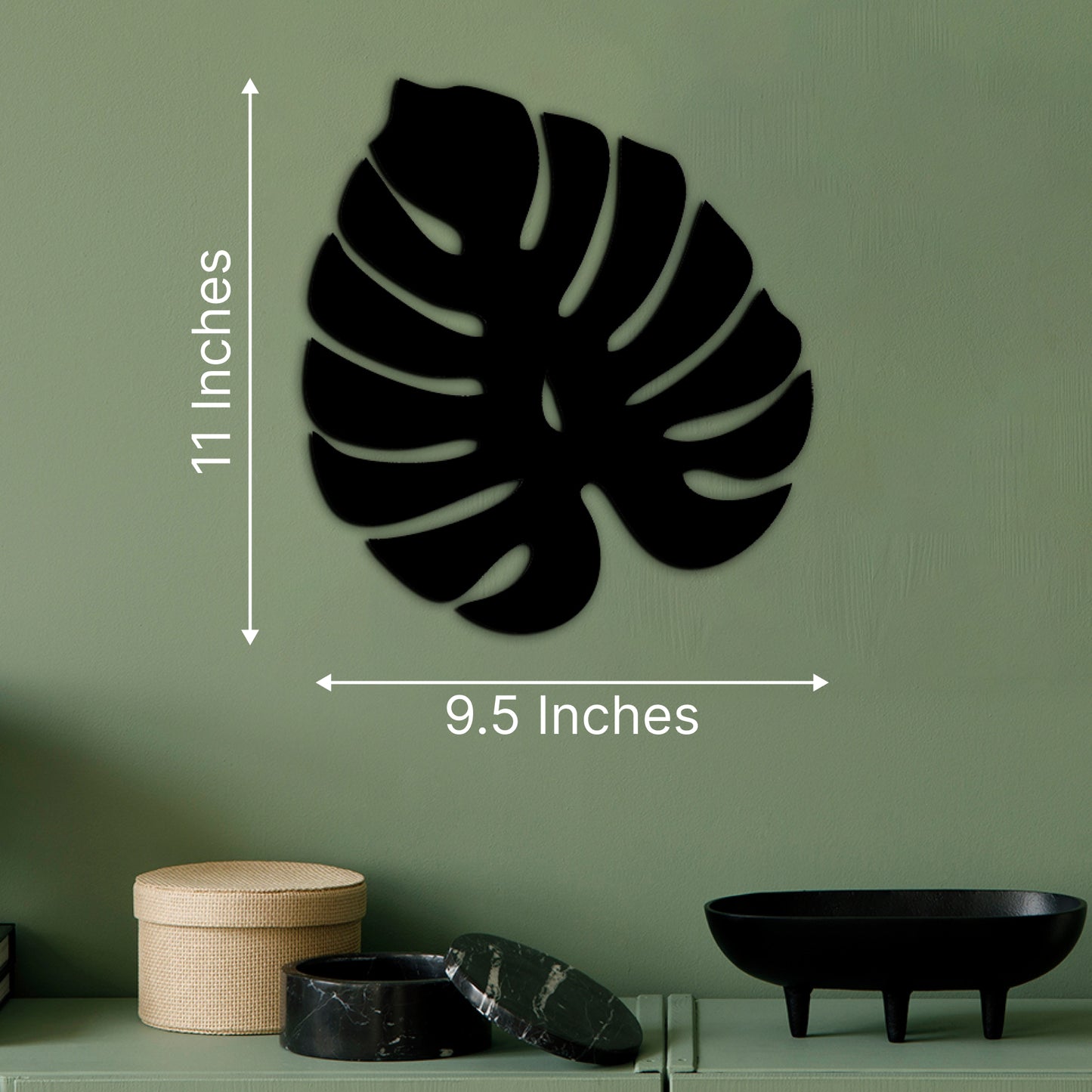 3D Palm Leaf Wooden Wall Hanging Decor