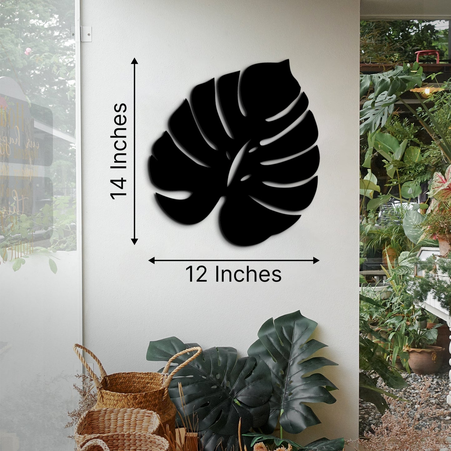 3D Palm Leaf Wooden Wall Hanging Decor