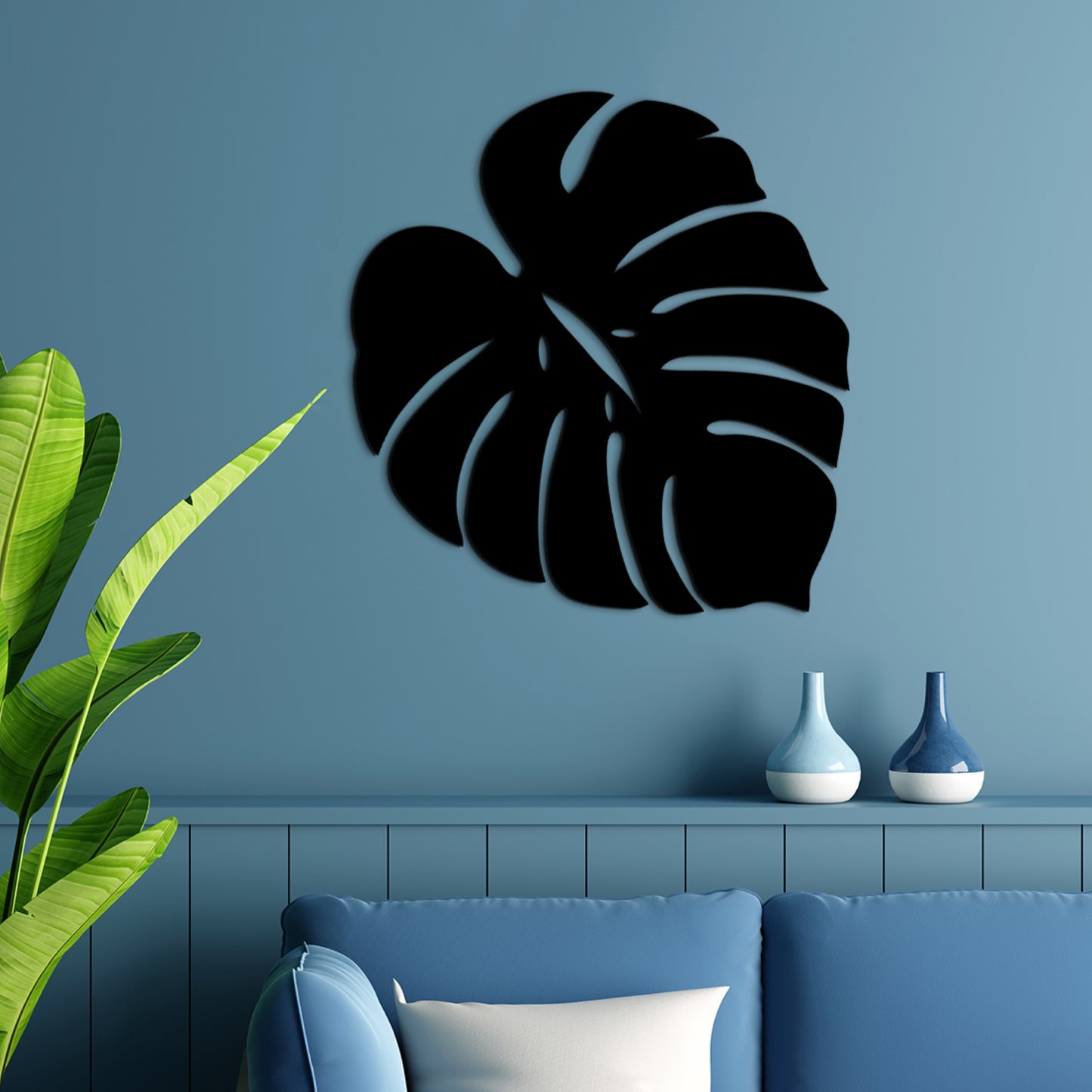 3D Palm Leaf Wooden Wall Hanging Decor