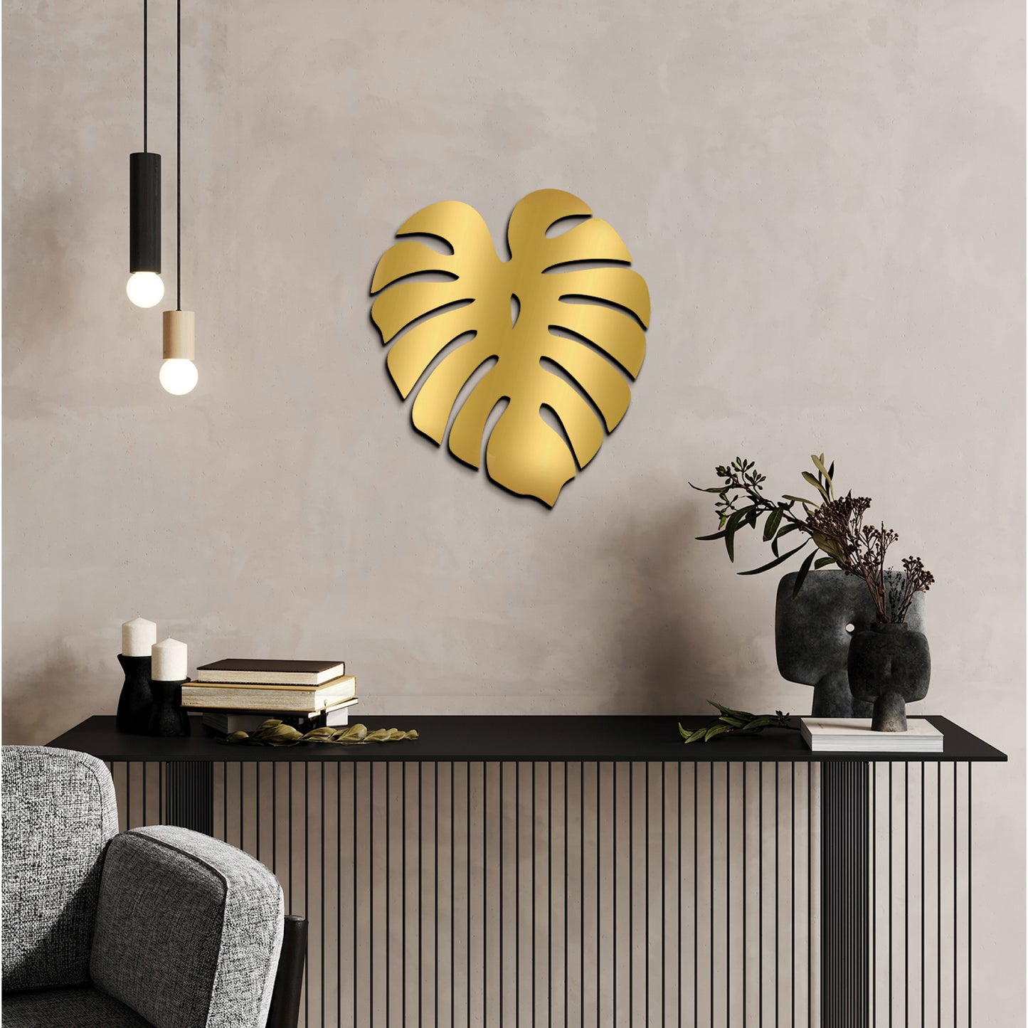 3D Palm Leaf Wooden Wall Hanging Decor