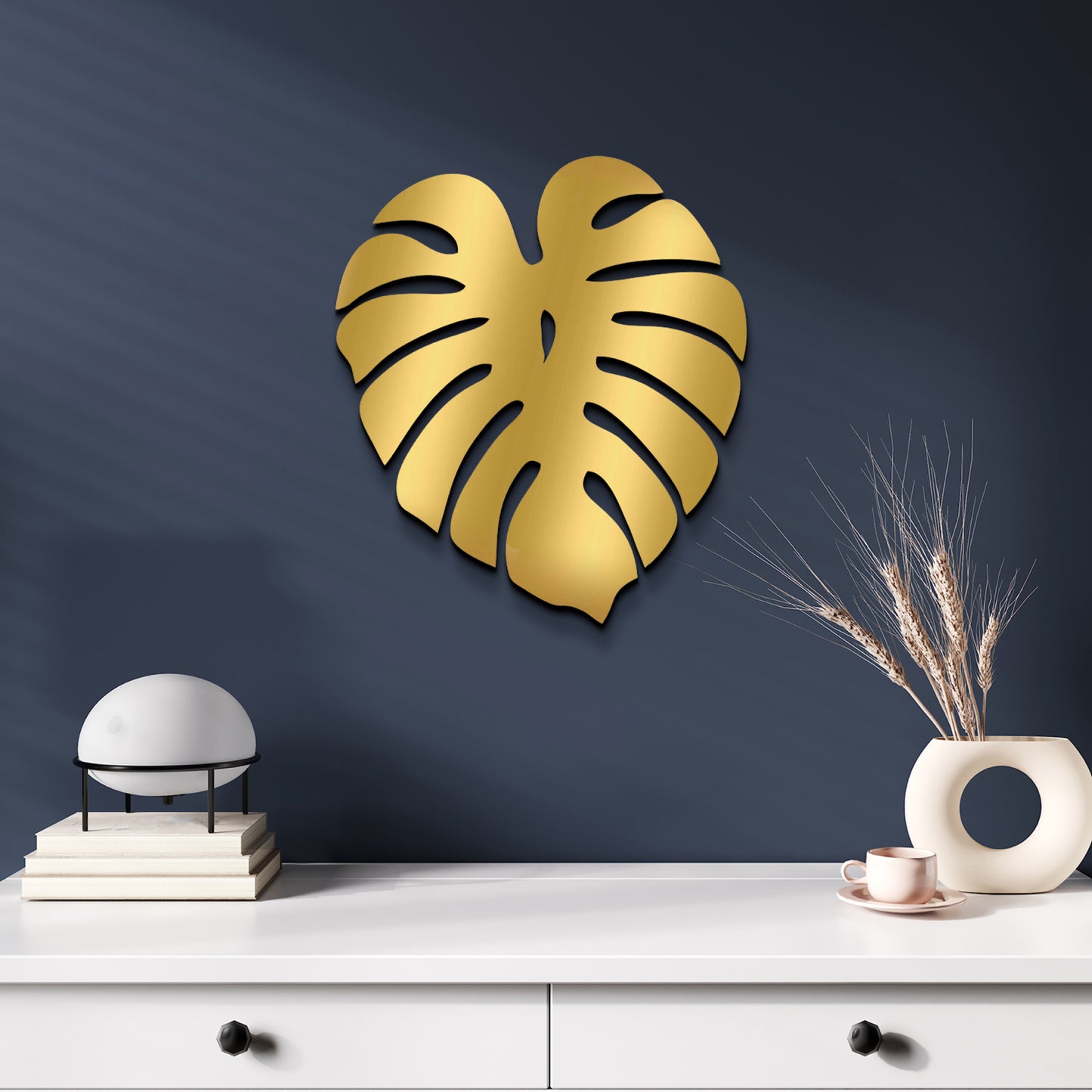 3D Palm Leaf Wooden Wall Hanging Decor