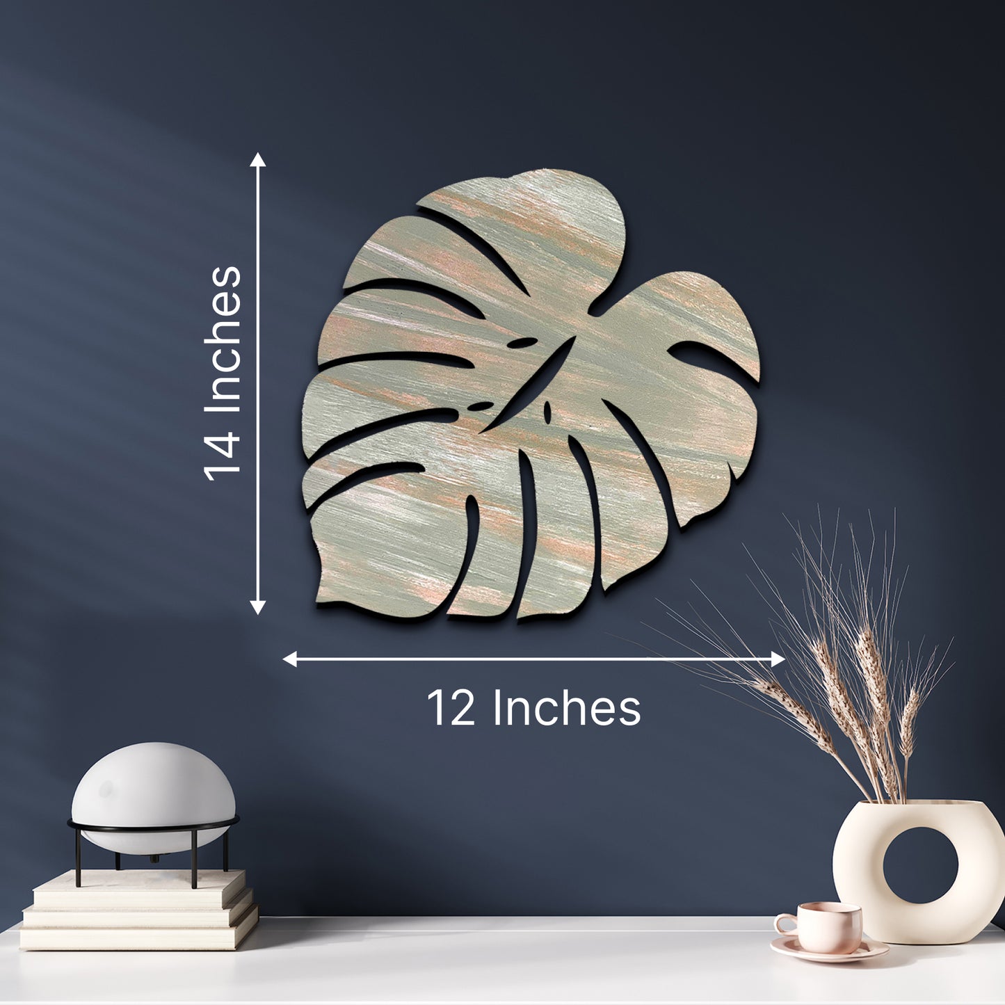 3D Palm Leaf Wooden Wall Hanging Decor