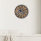 Designer Metal Gear Rustic Wooden Wall Clock 12"