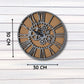 Designer Metal Gear Rustic Wooden Wall Clock 12"