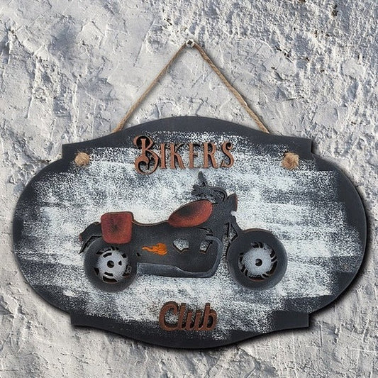 3D Hand Painted Bikers Club Wall Art