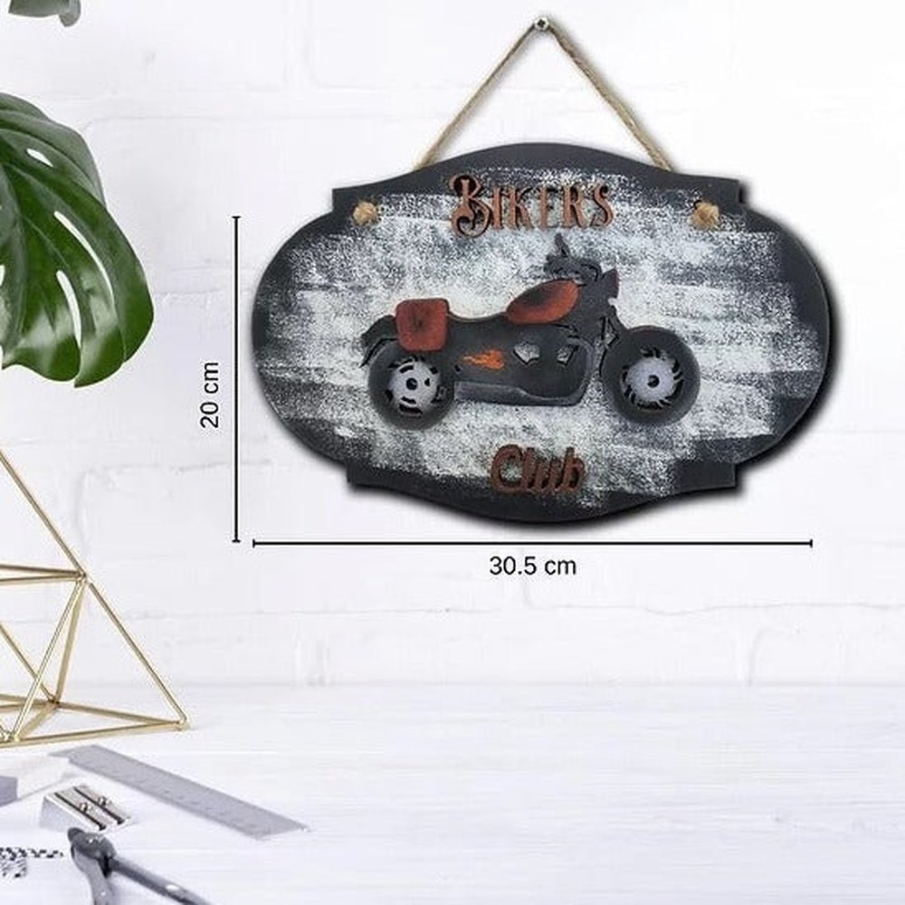 3D Hand Painted Bikers Club Wall Art