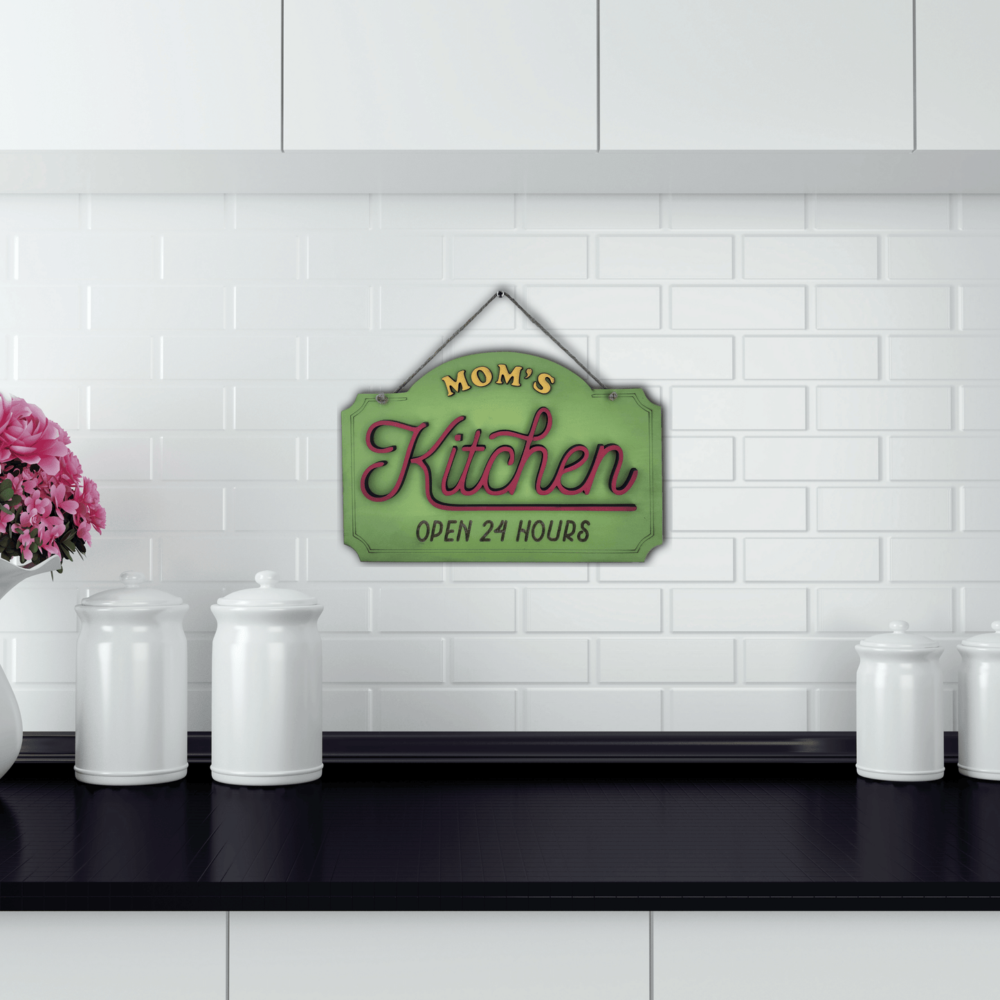 Personalized Kitchen Wooden Hanging Wall Art