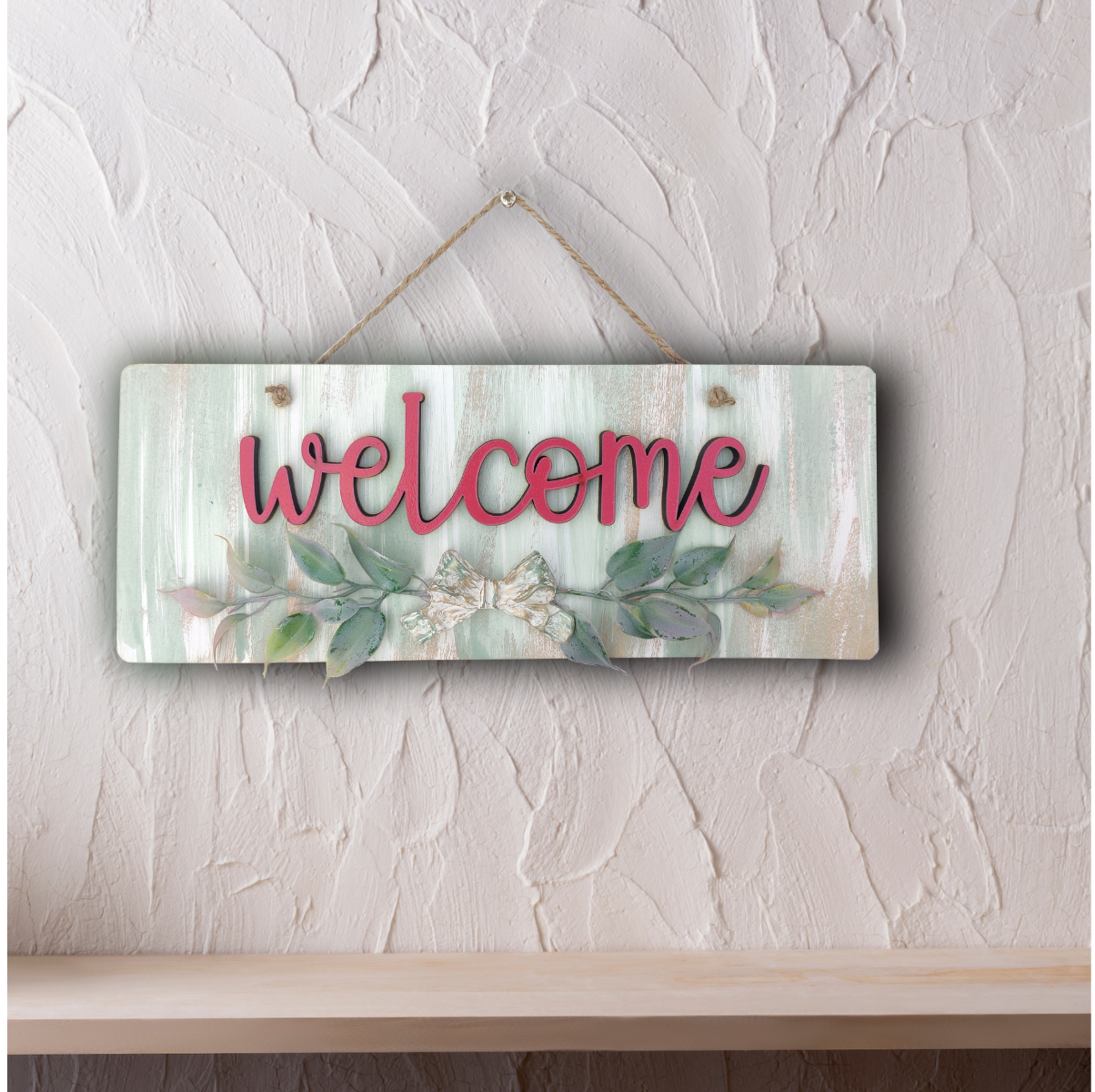 Welcome Wooden Wall Hanging Sign Board-Personalized