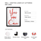 YES YOU CAN Motivational Wall Art