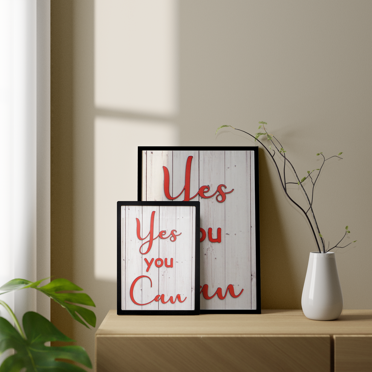 YES YOU CAN Motivational Wall Art