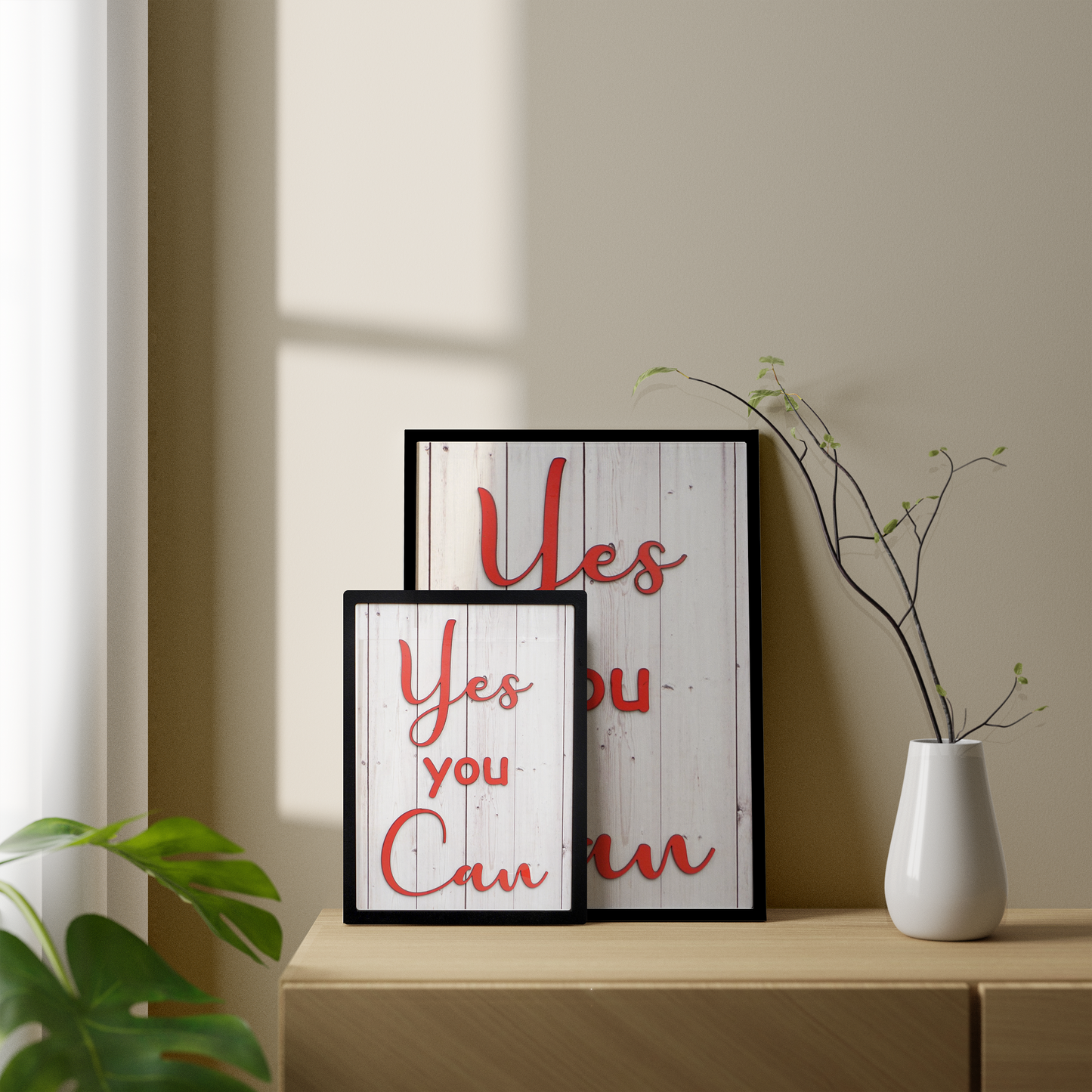 YES YOU CAN, JUST KEEP GOING, FOCUS ON GOOD Motivational Quotes Set of 3