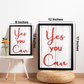 YES YOU CAN Motivational Wall Art