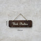 Leather Key Holder With Wooden Letters Quote, 3 Hooks & Jute Rope For Personalization