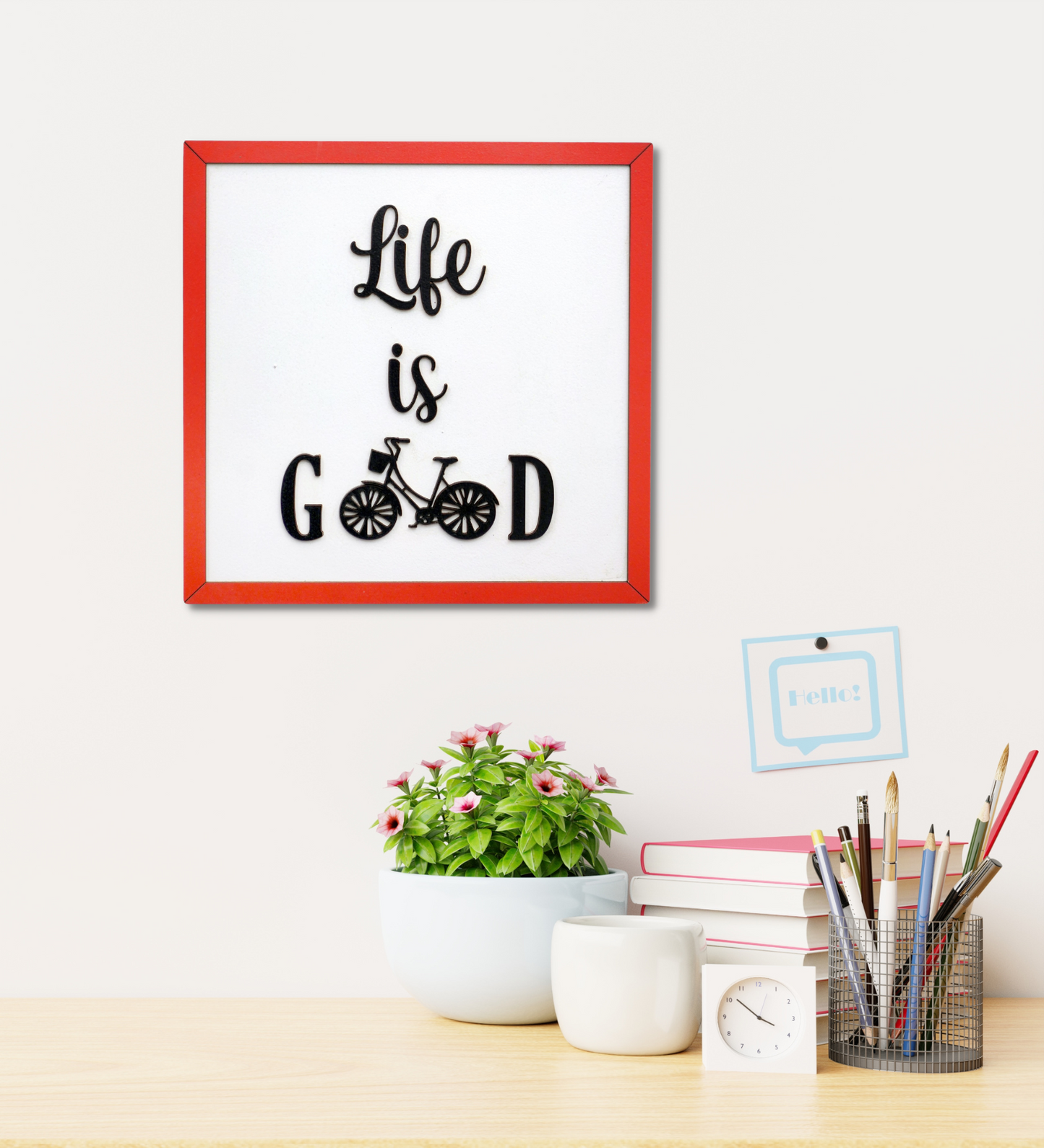 LIFE IS GOOD Wooden Quote Frame