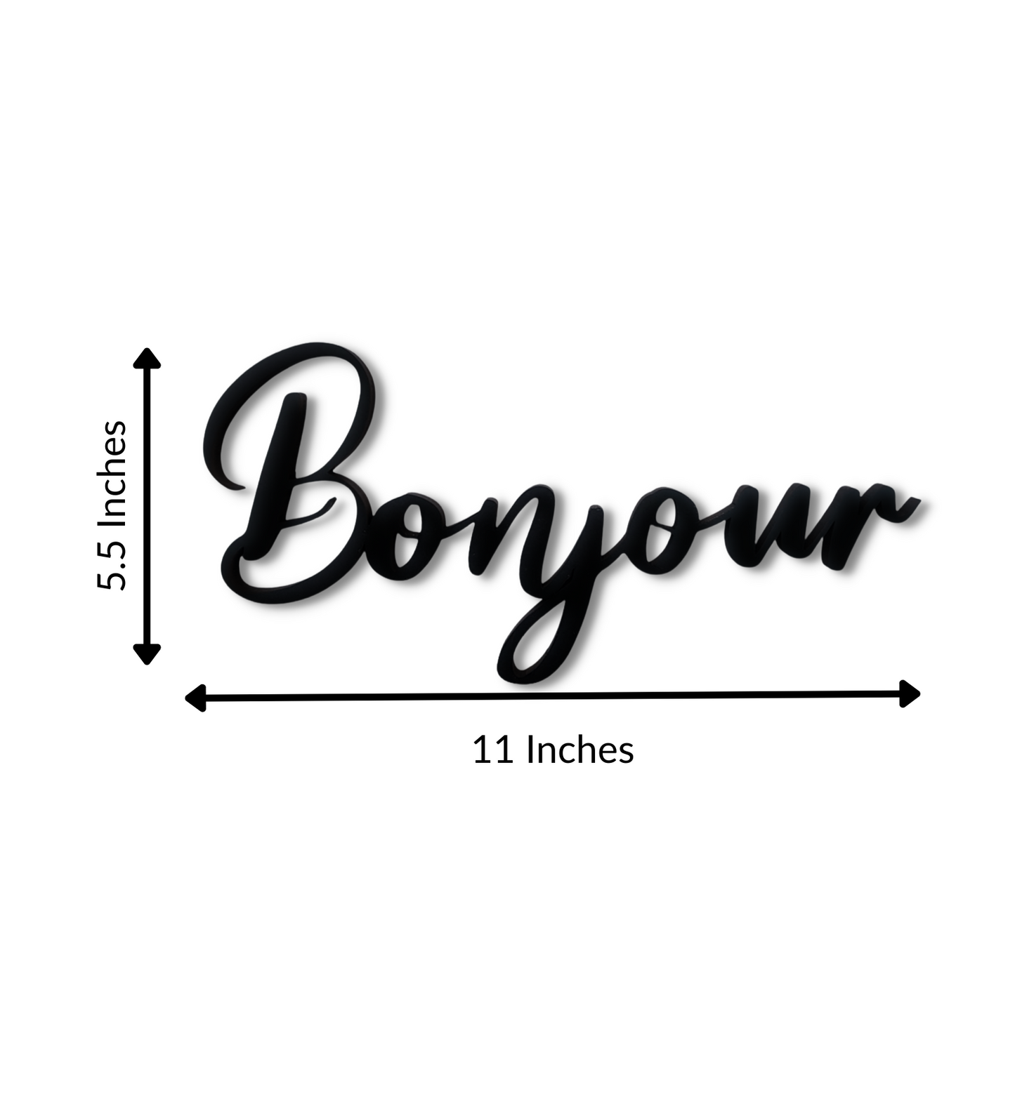 Bonjour 3D Laser Cut Letters Designer Wall Art