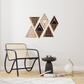 Set of 6 Triangle 3D Wall Art Panel